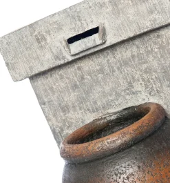 Intratuin Wasserspiel Clarington mit LED Beleuchtung 30 x 26 x 66 cm| Gartenbrunnen & Wasserspiele