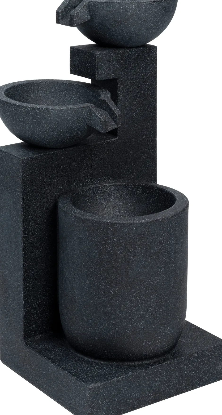 Intratuin Wasserspiel Miro grau 41 x 41 x 76 cm| Gartenbrunnen & Wasserspiele