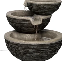 Intratuin Wasserspiel Norfolk mit LED-Beleuchtung 51 x 60 x 47 cm| Gartenbrunnen & Wasserspiele