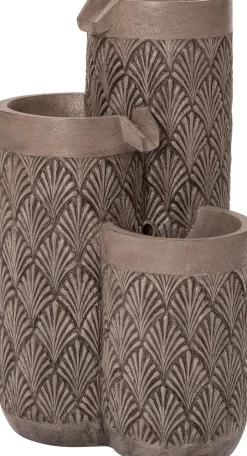 Intratuin Wasserspiel Salo grau 40 x 40 x 66 cm| Gartenbrunnen & Wasserspiele