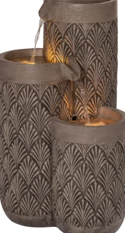 Intratuin Wasserspiel Salo grau 40 x 40 x 66 cm| Gartenbrunnen & Wasserspiele