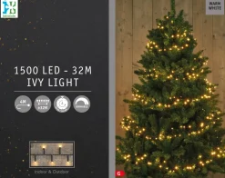 Intratuin Weihnachtsbaum-Lichterkette Ivy 32 m mit 1500 LEDs warmweiß| Weihnachtsbaumbeleuchtung
