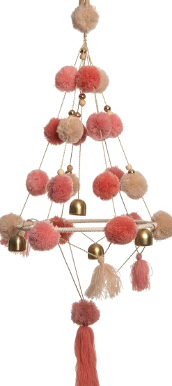 Intratuin Weihnachtsdeko Windspiel rosa 65 x 30 x 30 cm| Weihnachtsdeko Zum Aufhängen