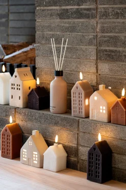 Intratuin Weihnachtsdeko Häuschen Ole grau mit Beleuchtung 8 x 7,5 x 11,5 cm| Weihnachtsleuchten