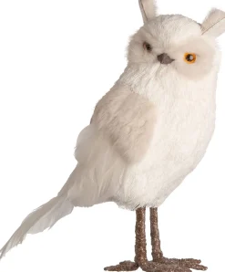 Intratuin Weihnachtsdeko Eule rechts weiß / braun 13 x 7 x 17 cm| Weihnachtsfiguren & -Objekte