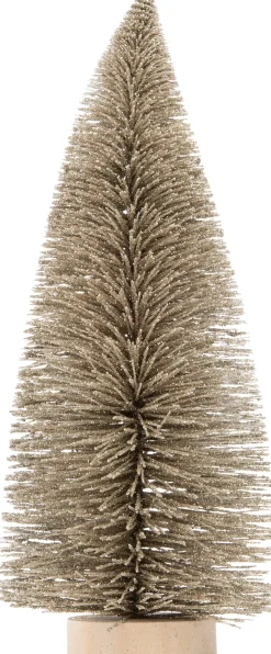 Intratuin Weihnachtsdeko Baum 7 x 7 x 15 cm weißgold| Weihnachtsfiguren & -Objekte