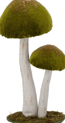 Intratuin Weihnachtsdeko Pilze Sieni grün 14 x 10 x 24 cm| Weihnachtsfiguren & -Objekte