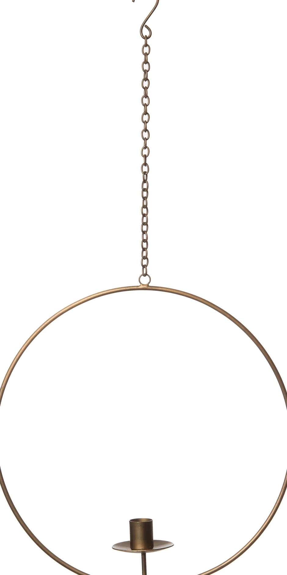 Intratuin Weihnachtsdeko Kerzenständer Tommy gold 38,5 x 6,5 x 38,5 cm| Kerzenständer|Weihnachtsdeko Zum Aufhängen