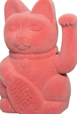 Intratuin Weihnachtsdeko Lucky Cat (Glückskatze) rosa 11 x 9 x 15 cm| Weihnachtsfiguren & -Objekte