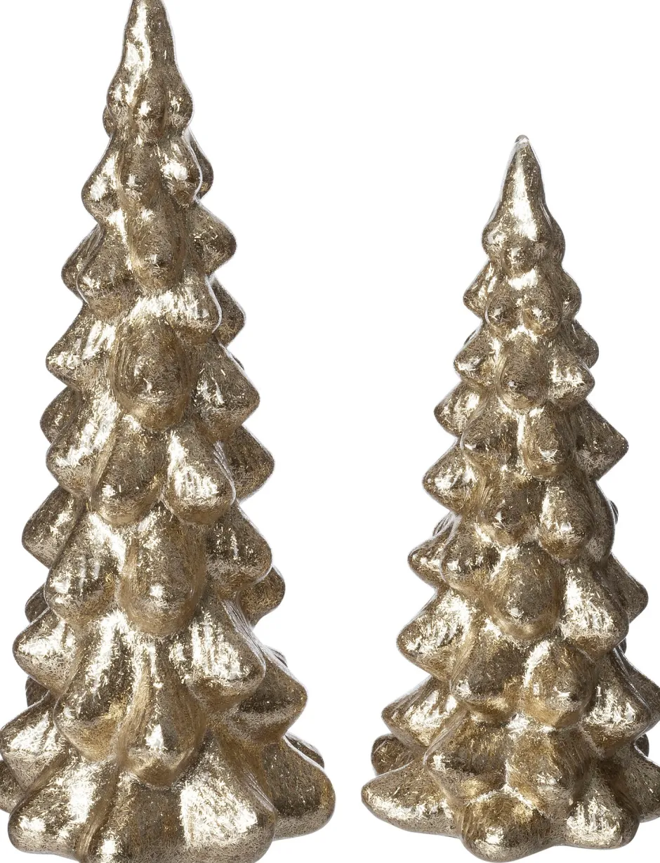 Intratuin Weihnachtsdeko Baum Thomin gold D 8 H 16,5 cm| Weihnachtsfiguren & -Objekte