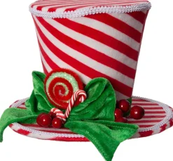 Intratuin Weihnachtsdeko Candyline Hut mit Schleife mehrfarbig D 24 H 16 cm| Weihnachtsfiguren & -Objekte