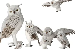 Intratuin Weihnachtsdeko Eule grau 72 x 16 x 27 cm| Weihnachtsfiguren & -Objekte