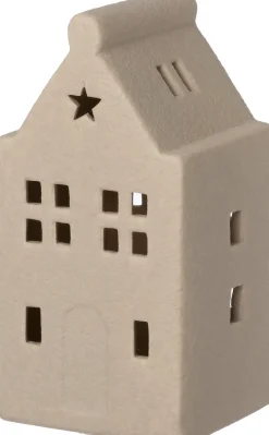 Intratuin Weihnachtsdeko Häuschen Ole grau mit Beleuchtung 8 x 7,5 x 15 cm| Weihnachtsleuchten