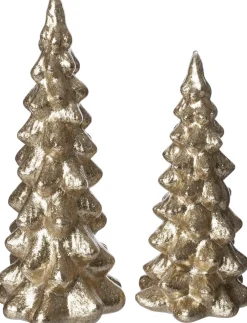Intratuin Weihnachtsdeko Baum Thomin gold D 10 H 20,5 cm| Weihnachtsfiguren & -Objekte