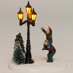 Intratuin Weihnachtsdorf Figur Spielende Jungen 11 x 7 x 11 cm| Weihnachtsdorf Figuren & Objekte