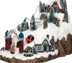 Intratuin Weihnachtsdorf Miniatur-Skipiste 34 x 19,5 x 22,5 cm| Weihnachtshäuschen