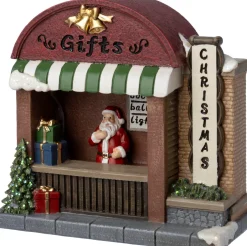 Intratuin Weihnachtsdorf Miniatur Geschenkladen 11,3 x 6,8 x 14,3 cm| Weihnachtsdorf Figuren & Objekte