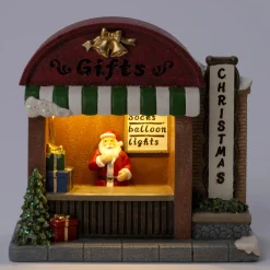 Intratuin Weihnachtsdorf Miniatur Geschenkladen 11,3 x 6,8 x 14,3 cm| Weihnachtsdorf Figuren & Objekte