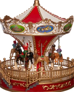 Intratuin Weihnachtsdorf Karussell D 22 H 24,5 cm| Weihnachtsdorf Figuren & Objekte