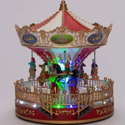 Intratuin Weihnachtsdorf Karussell D 22 H 24,5 cm| Weihnachtsdorf Figuren & Objekte