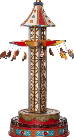 Intratuin Weihnachtsdorf Karussell "Free Fall" D 24 H 55,5 cm| Weihnachtsdorf Figuren & Objekte