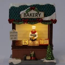 Intratuin Weihnachtsdorf Miniatur Gebäckstand 11,3 x 6,8 x 14,3 cm| Weihnachtsdorf Figuren & Objekte