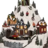 Intratuin Weihnachtsdorf mit Skipiste und Zug 23,5 x 20,8 x 24 cm| Weihnachtshäuschen