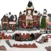 Intratuin Weihnachtsdorf Miniatur-Bahnhof 35,5 x 20,5 x 27 cm| Weihnachtshäuschen
