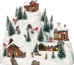Intratuin Weihnachtsdorf Skipiste 31 x 20,5 x 27,5 cm| Weihnachtshäuschen