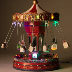 Intratuin Weihnachtsdorf Karussell 21 x 21 x 28 cm| Weihnachtsdorf Figuren & Objekte