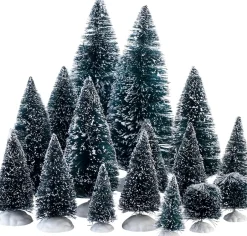 Intratuin Weihnachtsdorf Deko-Bäume 16 St.| Weihnachtsdorf Figuren & Objekte