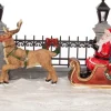 Intratuin Weihnachtsdorf Figur Weihnachtsmann mit Schlitten 20,5 x 11 x 11 cm| Weihnachtsdorf Figuren & Objekte