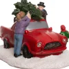 Intratuin Weihnachtsdorf Auto Chevrolet mit Figuren 14 x 9,3 x 8 cm| Weihnachtsdorf Figuren & Objekte