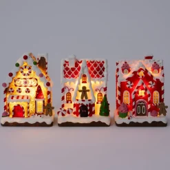 Intratuin Weihnachtshäuschen Schokolade 9,2 x 6,3 x 12,3 cm| Weihnachtshäuschen