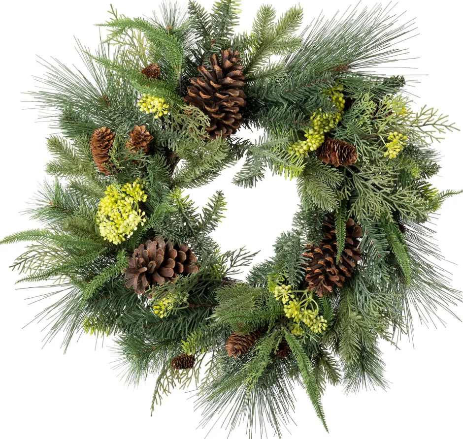 Intratuin Weihnachtskranz Zapfen D 60 H 13 cm| Weihnachtskränze