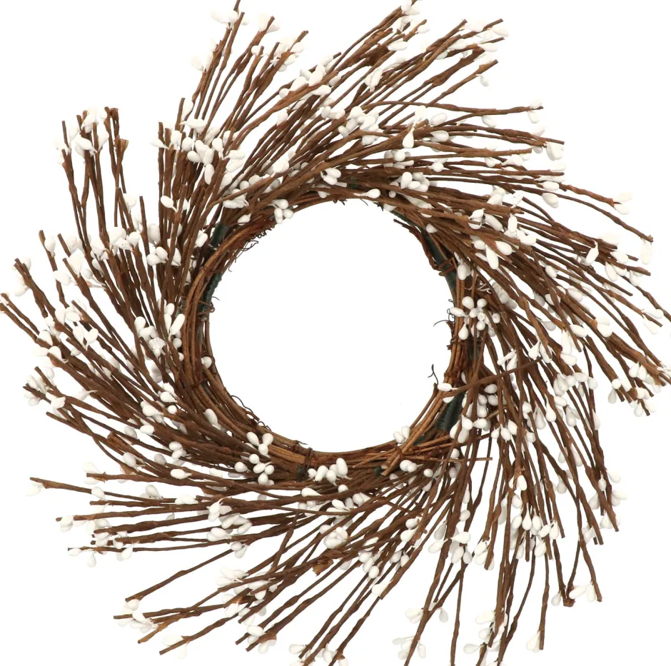 Intratuin Weihnachtskranz mit weißen Beeren D 60 cm| Weihnachtskränze