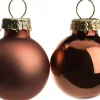 Intratuin Weihnachtskugeln kupfer matt und glänzend D 2,5 cm 24 St.| Weihnachtskugeln & -Anhänger