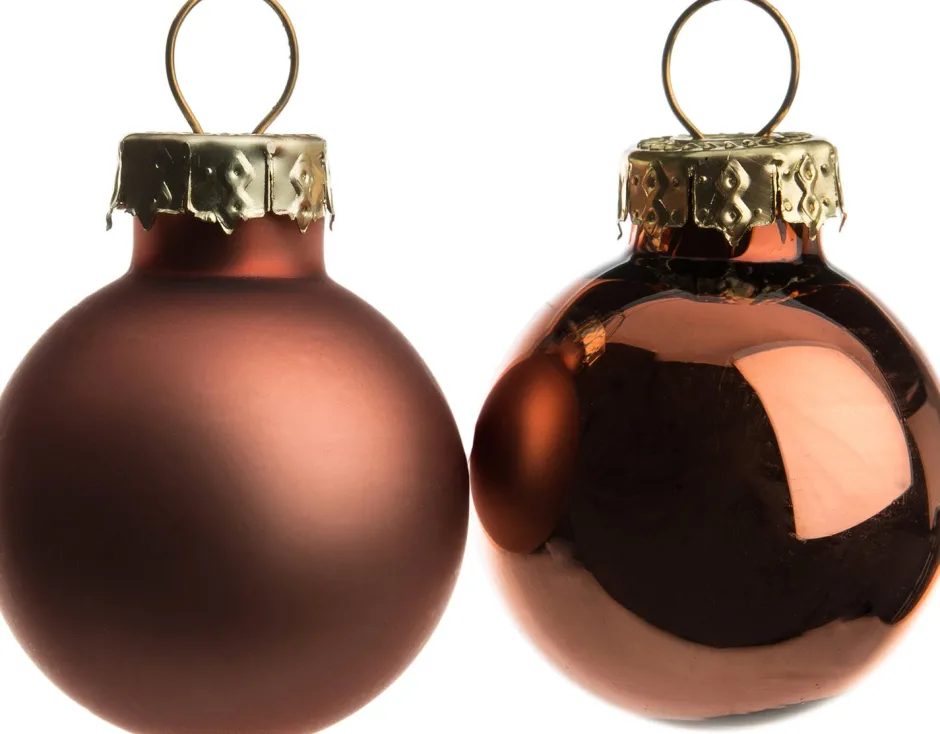 Intratuin Weihnachtskugeln kupfer matt und glänzend D 2,5 cm 24 St.| Weihnachtskugeln & -Anhänger