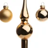 Intratuin Weihnachtskugeln Set gold mit Weihnachtsbaumspitze D 3,5 cm 11 St.| Weihnachtskugeln & -Anhänger|Weihnachtsbaumspitzen