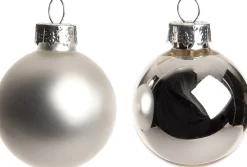 Intratuin Weihnachtskugeln silber matt und glänzend D 3,5 cm 16 St.| Weihnachtskugeln & -Anhänger