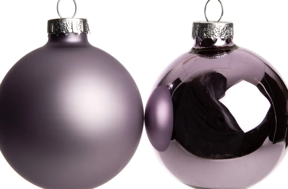 Intratuin Weihnachtskugeln lila matt und glänzend D 8 cm 6 St.| Weihnachtskugeln & -Anhänger