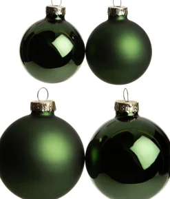 Intratuin Weihnachtskugeln grün matt und glänzend D 6,7 cm 42 St.| Weihnachtskugeln & -Anhänger
