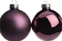 Intratuin Weihnachtskugeln violett matt und glänzend D 6 cm 10 St.| Weihnachtskugeln & -Anhänger