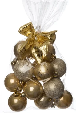 Intratuin Weihnachtskugeln Set Erikson gold D 6 cm 16 St.| Weihnachtskugeln & -Anhänger