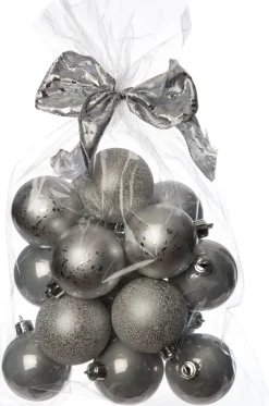 Intratuin Weihnachtskugeln Set D 6 cm 16 St. silber| Weihnachtskugeln & -Anhänger