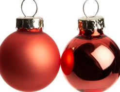Intratuin Weihnachtskugeln orangerot matt und glänzend D 2,5 cm 24 St.| Weihnachtskugeln & -Anhänger