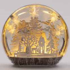 Intratuin Weihnachtslandschaft Baum mit LED-Beleuchtung 25 x 6 x 23 cm| Weihnachtsfiguren & -Objekte