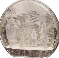 Intratuin Weihnachtslandschaft Baum mit LED-Beleuchtung 25 x 6 x 23 cm| Weihnachtsfiguren & -Objekte