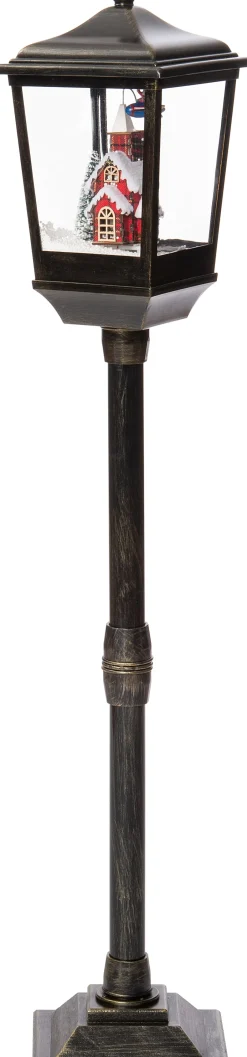 Intratuin Weihnachtslaterne Haus mit LED-Beleuchtung 20 x 20 x 120 cm| Weihnachtsleuchten