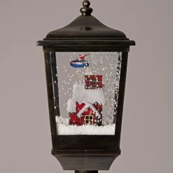 Intratuin Weihnachtslaterne Haus mit LED-Beleuchtung 20 x 20 x 120 cm| Weihnachtsleuchten